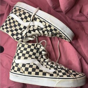 Checkered High-Top Vans